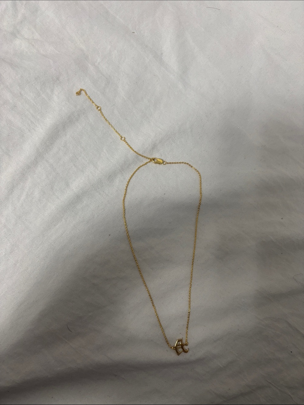 Gold Letter A Pendant Necklace for Women